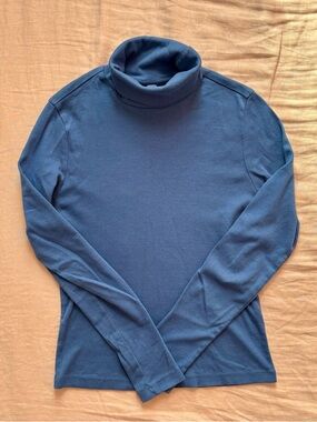 KOTN Fitted Turtleneck in Blue Lotus
